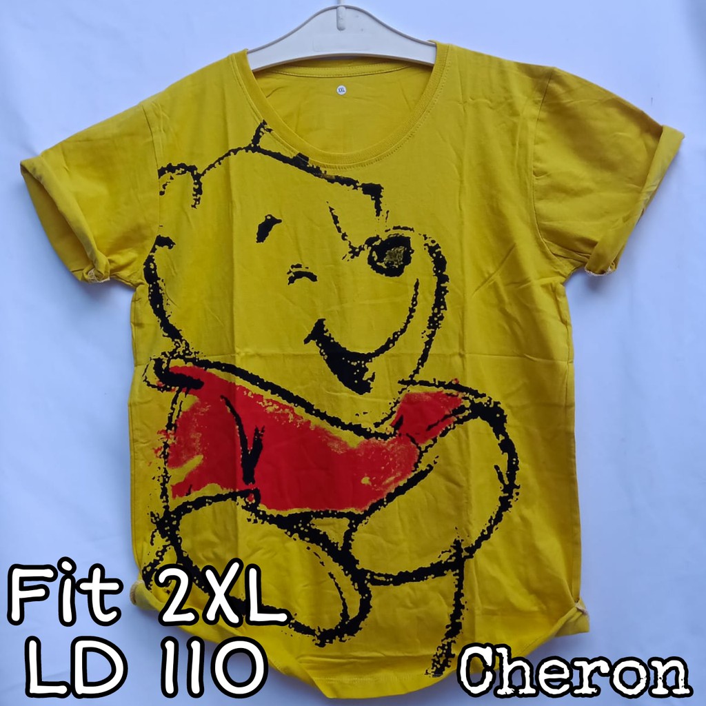 CHERON 20794 - Kaos Distro Wanita Fit XXL LD 110 Baju Atasan Oblong Cewek Jumbo 2XL Big Size Bigsize
