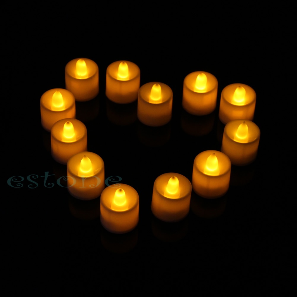 Zzz 12new Lampu Kedap Kedip Kedap Kedip Flameless LED Tealight Wedding Light