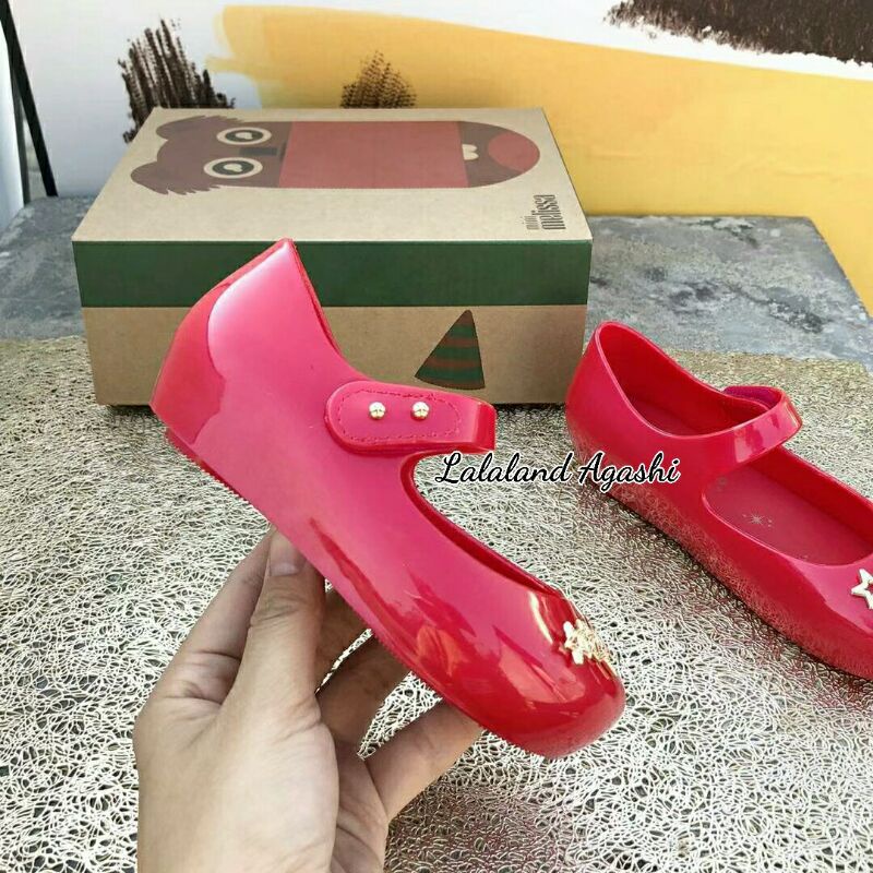 Sepatu Minimel Star Merah/sepatu anak melissa/sepatu jelly anak/sepatu melissa bintang