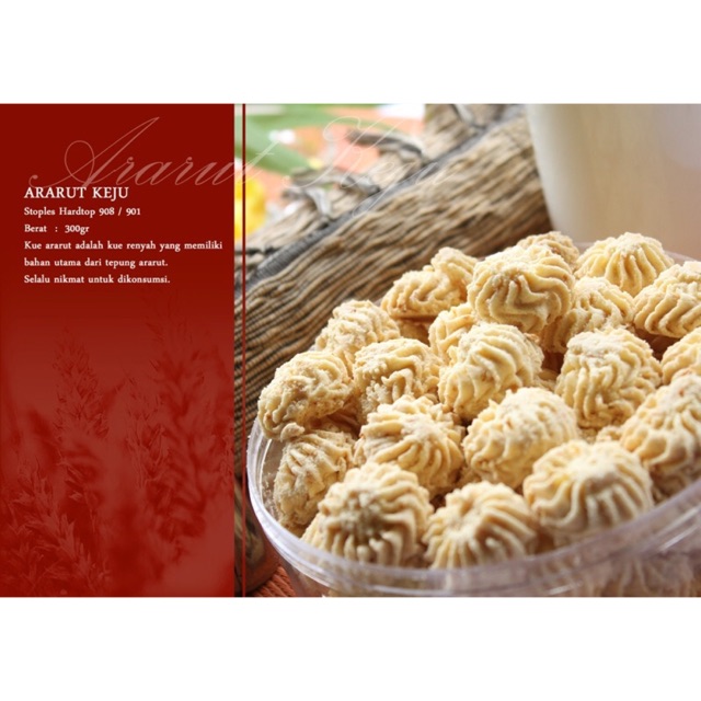 

Kue kering cookies lebaran ararut keju 300gram