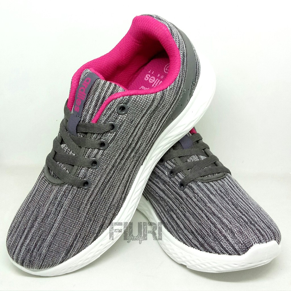 FIURI - ARDILES ORIGINAL - DRESROSA 37-40 GREY PINK - SEPATU KETS WANITA - SEPATU SNEAKERS WANITA - SEPATU OLAHRAGA SPORT WANITA - SEPATU CASUAL - SEPATU JOGGING LARI FITNESS GYM SENAM WANITA - SEPATU ANAK PEREMPUAN CEWEK-SEPATU SEKOLAH BERTALI SD SMP SMA