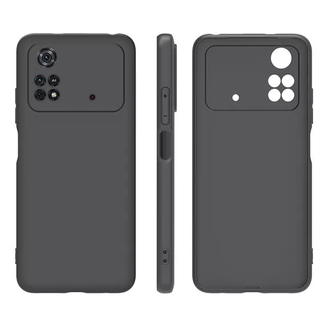 POCO M4 PRO / POCO M3 PRO CASE BLACK SOFTCASE TPU BLACK SILICON BACK MACARON SOFT CASE