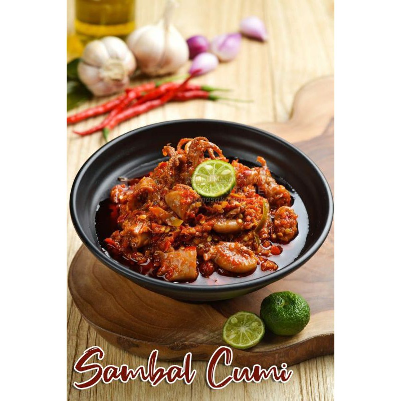 

sambal cumi/teri instan cabe merah 200gr