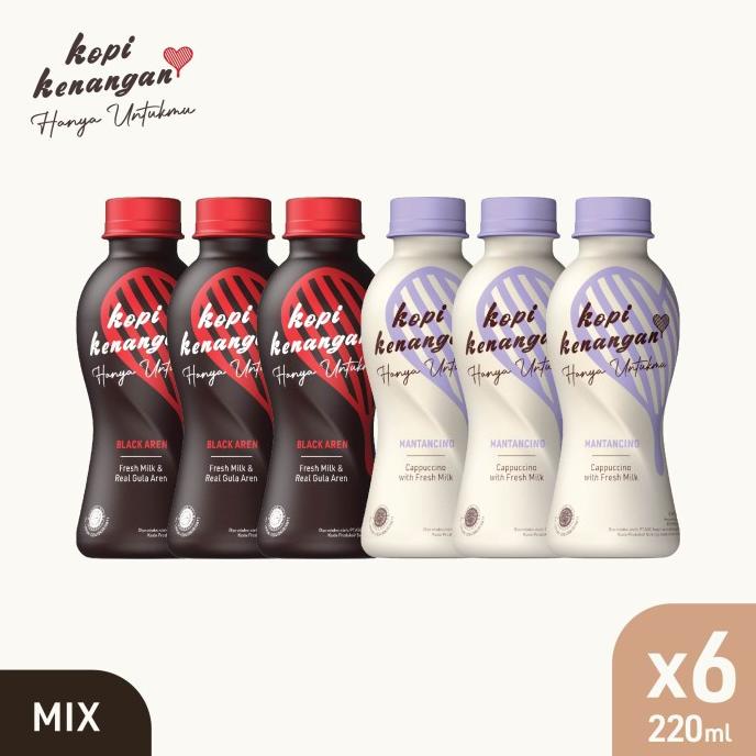 

[COD] Kopi Kenangan Hanya Untukmu Mix 220ml x 6 (Black Aren & Mantancino) [COD]