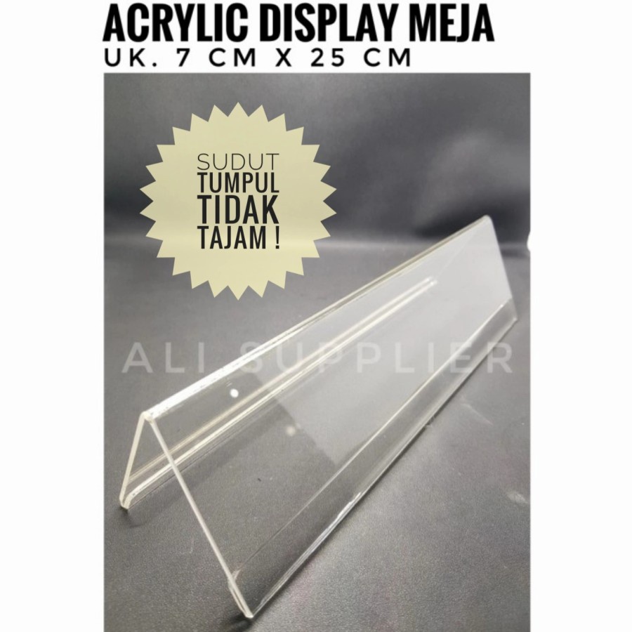 SIGN HOLDER AKRILIK / ACRYLIC PAPAN NAMA MEJA / TEND CARD AKRILIK MURAH