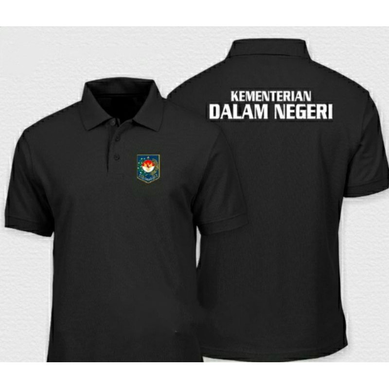 Kaos Kemendagri kaos kementerian dalam negeri full bordir depan belakang