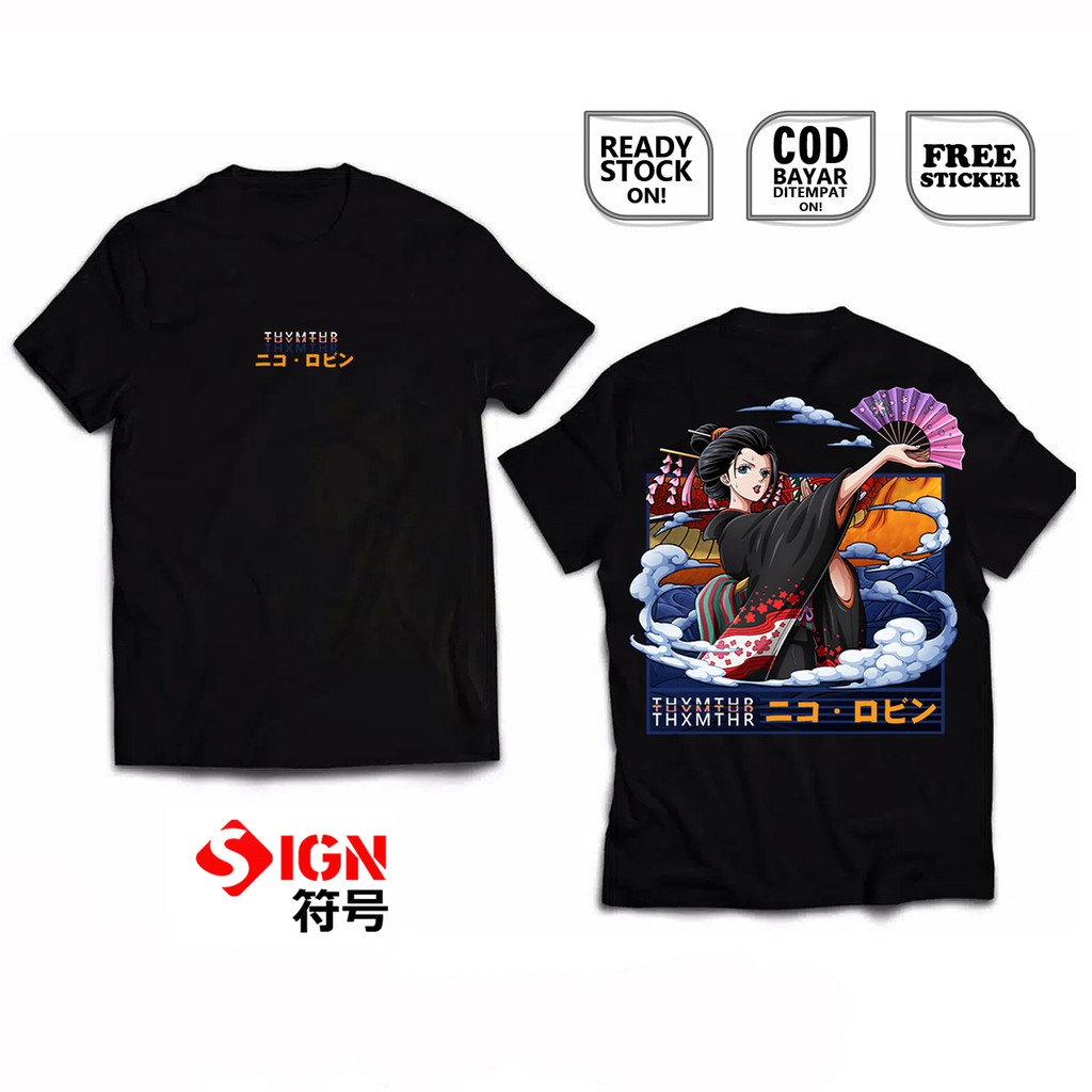 KAOS NICO ROBIN ONE PIECE ANIME MANGA ニコ・ロビン NIKO ROBIN NAMI RORONOA ZORO FRANKY BOA USOPP SIGNCLOTH