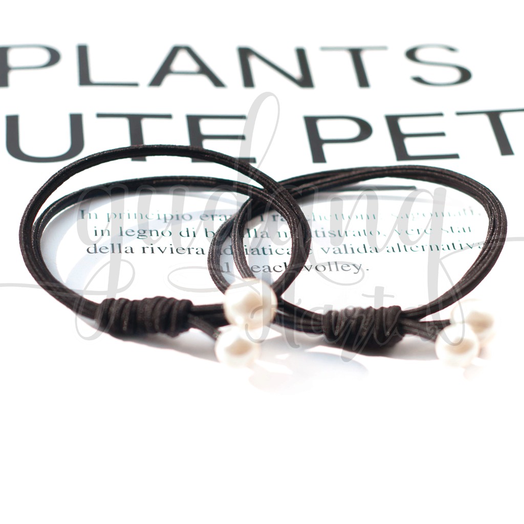 Ikat Rambut Basic Black Pearl Karet Rambut Murah GH 201031