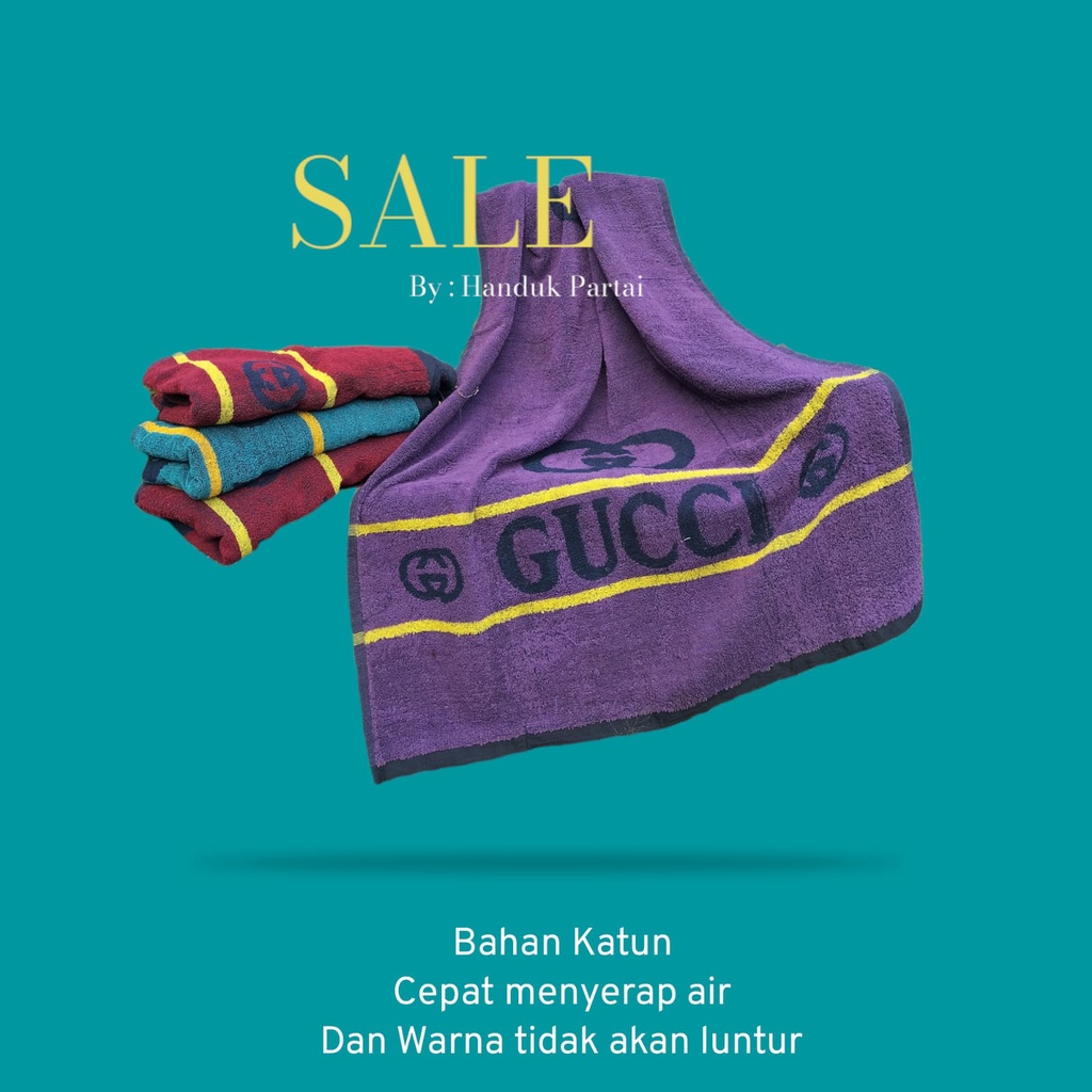 HANDUK GUCI JUMBO POLOS / Handuk MANDI Gucci Salur Jumbo 70x140 - Handuk Mandi Dewasa - Handuk Tebal