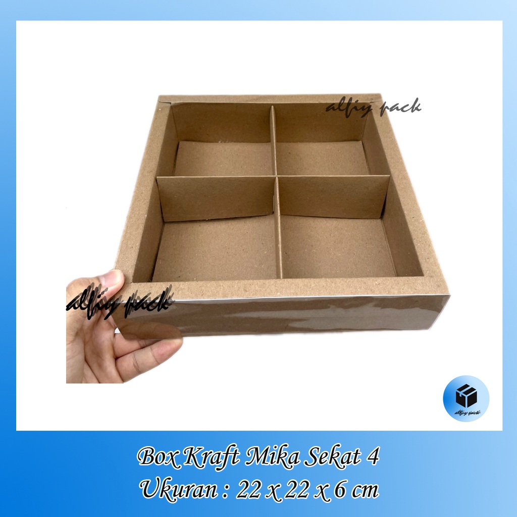 

1pack isi 5pcs BOX MINI CHIFFON UKURAN 22X22X6 CM TUTUP MIKA POLOS SEKAT 4 LUBANG DUS PACKAGING MOONCAKE KUE BULAN CAKE BOX MICA MINI BAKPAO INSERT 4 KOTAK KEMASAN DESSERT BOX