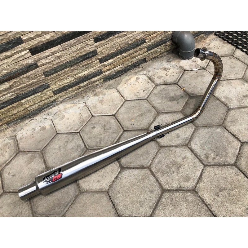 knalpot muffler cb 125 corbi full stainless begundal cb original