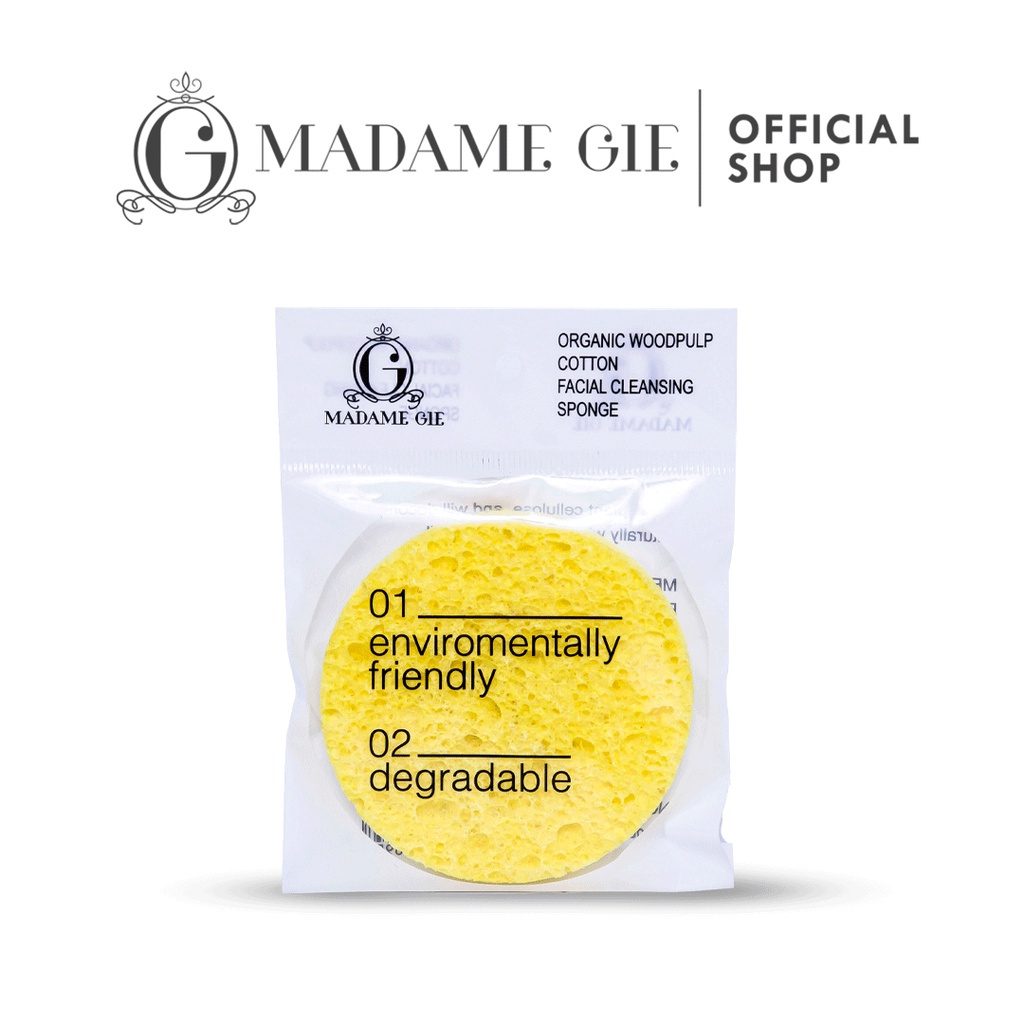 LIZBEAUTY - Madame Gie Organic Woodpulp Cotton - Facial Cleansing Sponge