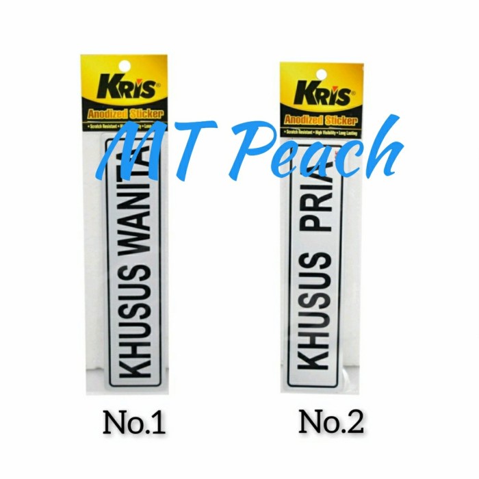 

KRIS STIKER KHUSUS PRIA l KHUSUS WANITA SIGN LABEL ANODIZED - Khusus Wanita MA17