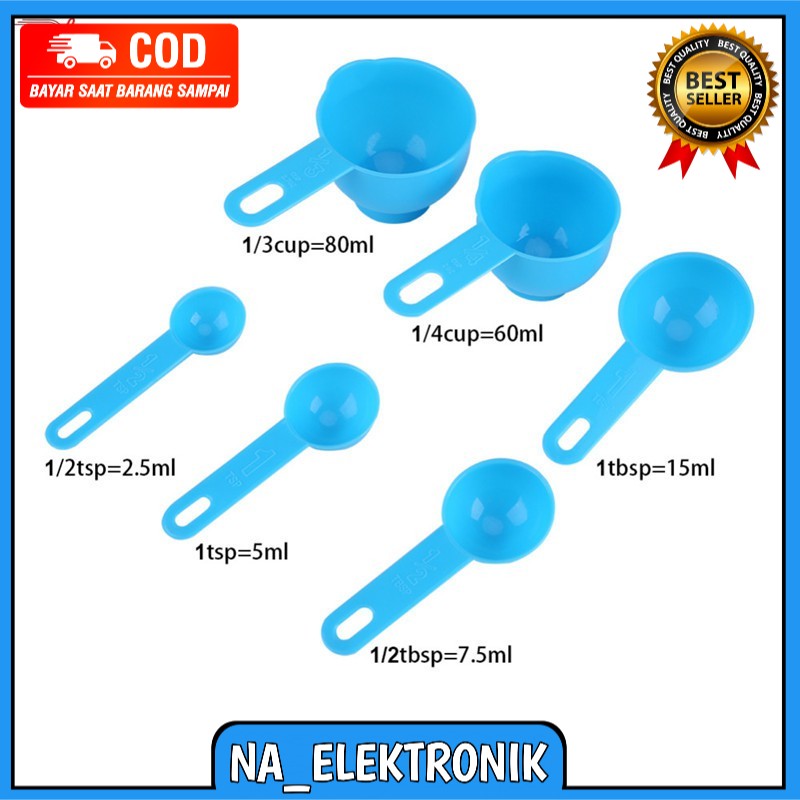 (COD) Gelas Takar Set Sendok Takar Set Measuring Cup Spoon Gelas Ukur Set 500ml