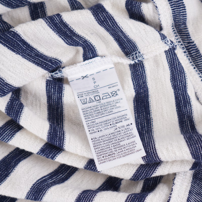 Hoodie wanita| Full zipper Slub Knit Relaxed Stripe-7