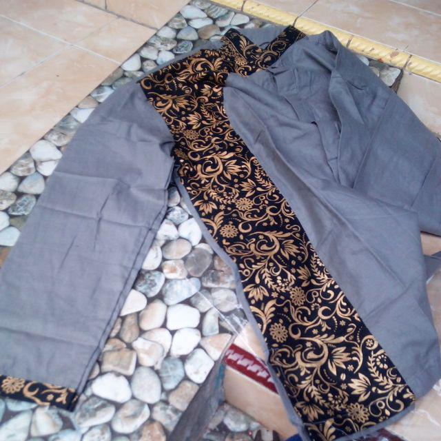 Kemeja Batik Koko Fashion Pria Kombinasi Bordir
