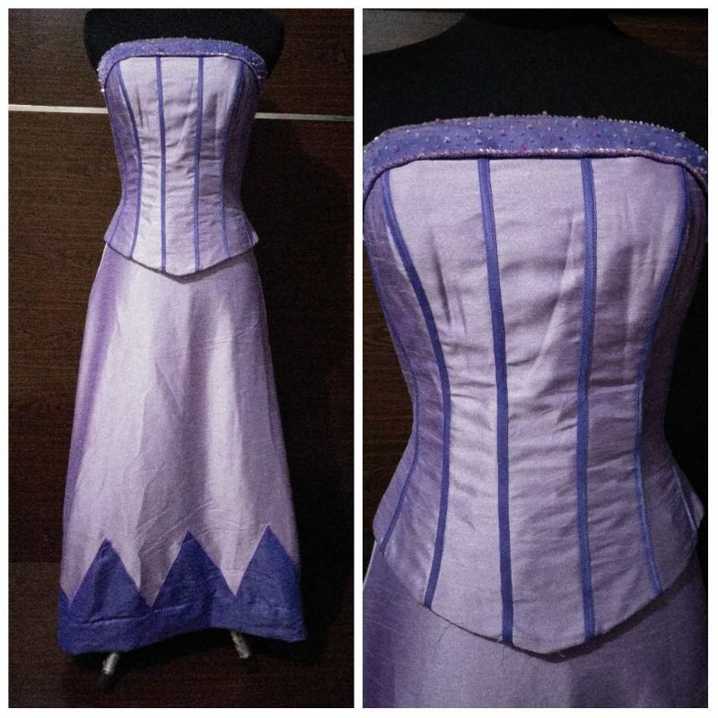 gaun usher bridesmaid ungu muda (iris)