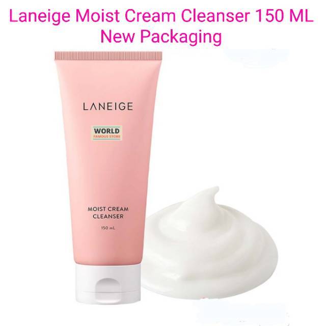 cara pakai laneige moist cream cleanser