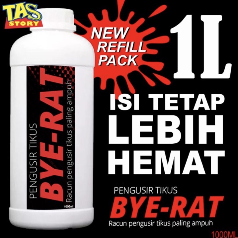 RACUN CAIRAN PENGUSIR TIKUS SEMPROT BYE RAT REFIL 1L AMPUH / RACUN PEMBASMI HAMA TIKUS RACUN TIKUS 1000ML REFIL BYE RAT 1Liter