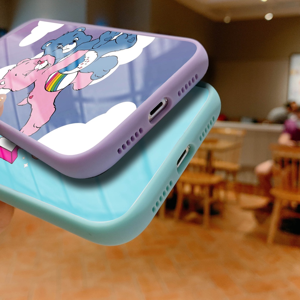 Softcase Macaroon Kaca Glass For vivo | MK 14| Case vivo | vivo y20 - y91 - y12 - y17- y15 - y20s - 