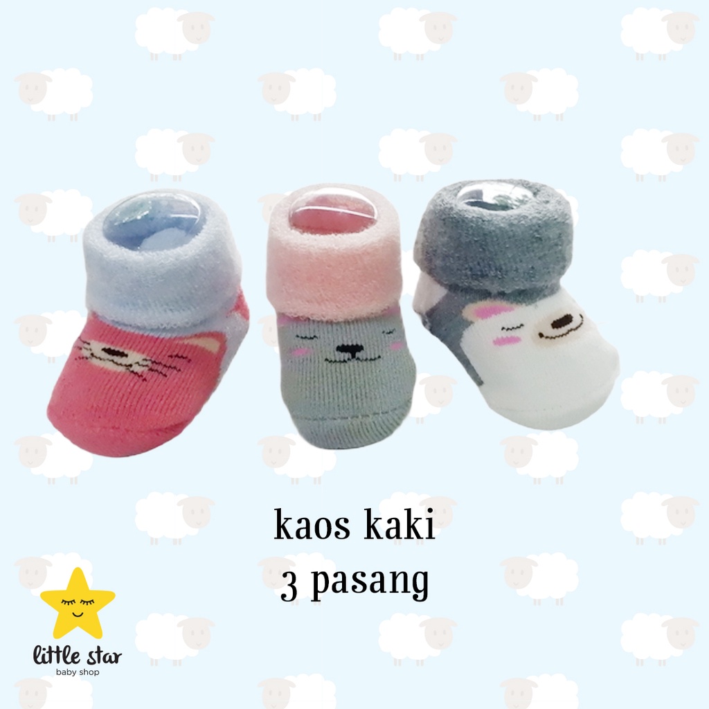 3 PASANG - Winteku Baby Socks | Kaos Kaki Bayi