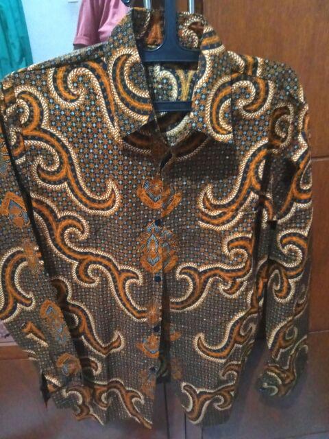 Kemeja Batik Kerja Big Size Jumbo Size Fit Xxl Ld 115 Warna Hitam Putih Casual Formal Kondangan