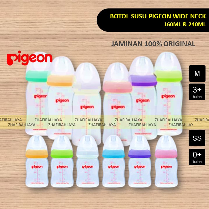 ✅MZ✅ PIGEON Wide NECK 160ml 240ml | Botol SUSU PIGEON Wide NECK 160ml 240ml