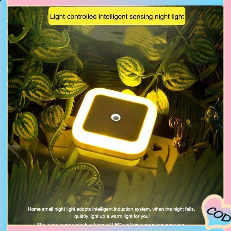 COD❤️ Induksi Night Light Control Plug-In Cerdas Cahaya Cahaya Lampu Lampu Bulat Ledut Bulat-A.one