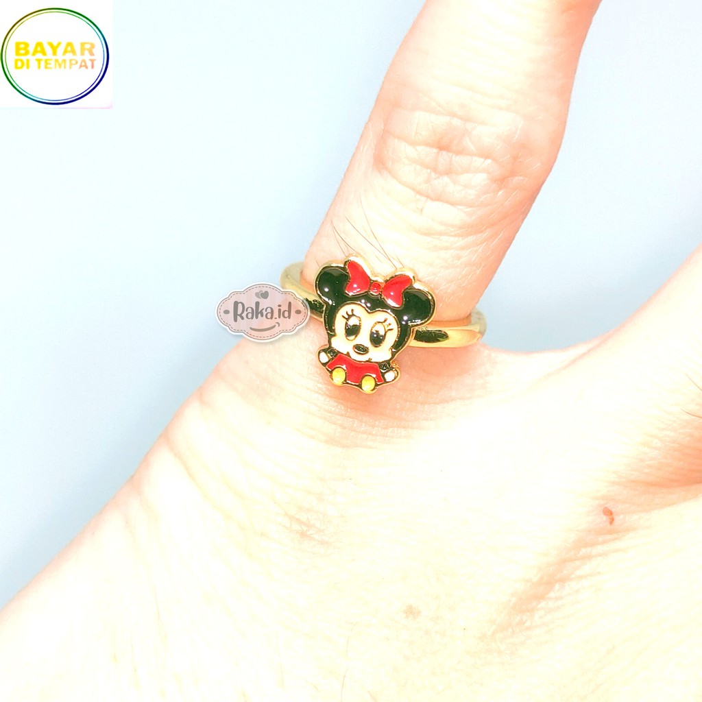 Cincin Anak Minnie Mouse Baby Perhiasan Cantik Anak Lapis Emas 18k 699