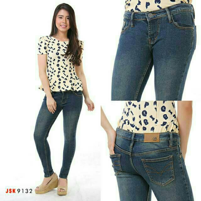 (SIZE 27 SAMPAI 42)CELANA PANJANG SKINNY JEANS WANITA TRENDY & MODIS DENIM BIG SIZE PRODUK JSK