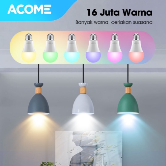 Lampu Smart LED 9W RGB BlueTooth/ Wifi Garansi Resmi