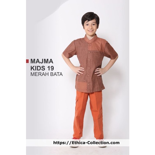 MAJMA KIDS 19 MERAH BATA/ BAJU SET ANAK/ BAJU SET LAKI-LAKI