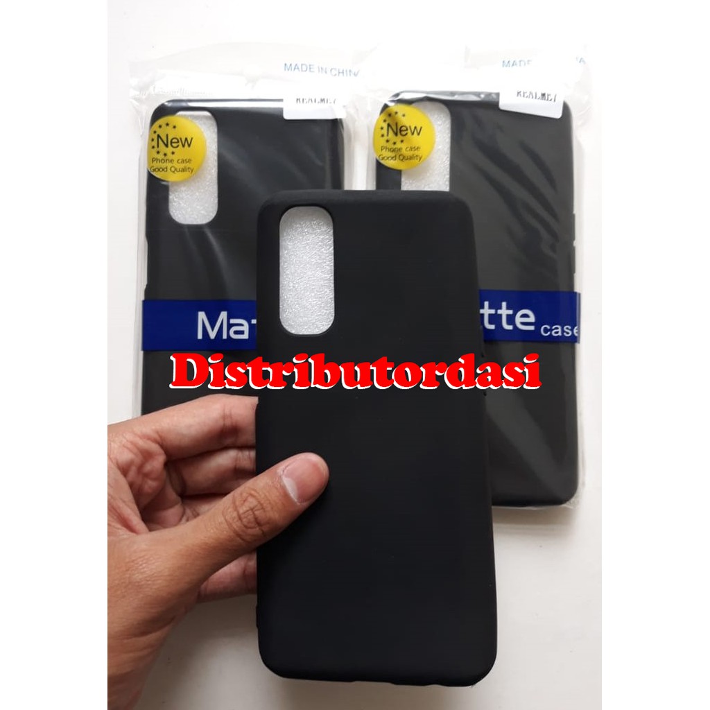 SOFTCASE CASE TPU SILIKON CASING KONDOM blackmatte case Realme 7 ready stok grosir