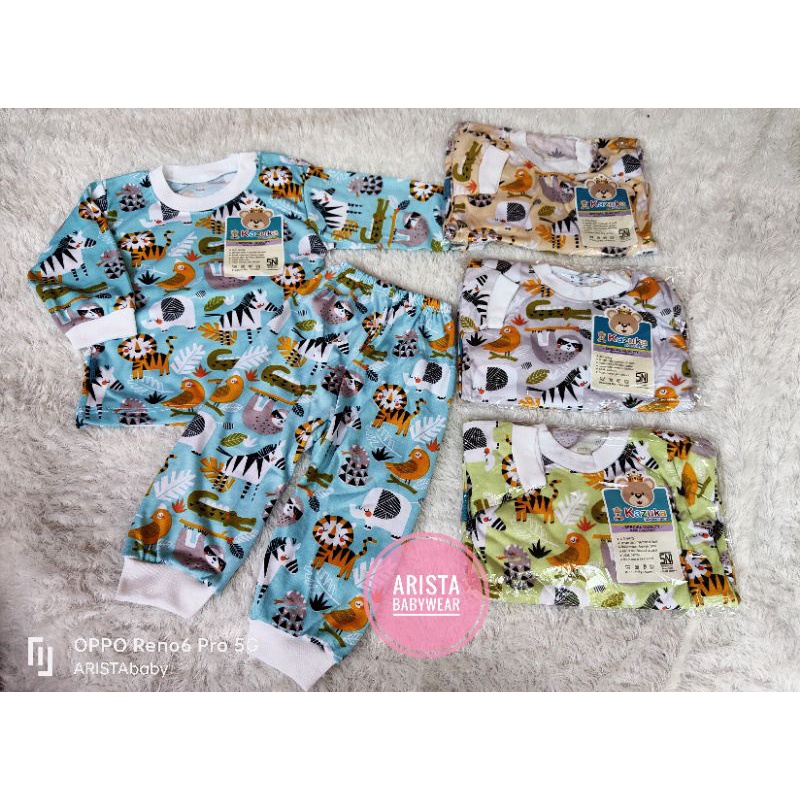 SNI KAZUKA BABY PREMIUM - setelan panjang bayi celana Pampers motif printing animal