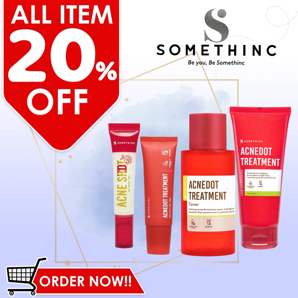 SOMETHINC ACNEDOT TREATMENT SERIES ( TONER / LOW PH CLEANSER / MOISTURIZER GEL / SPOT GEL )