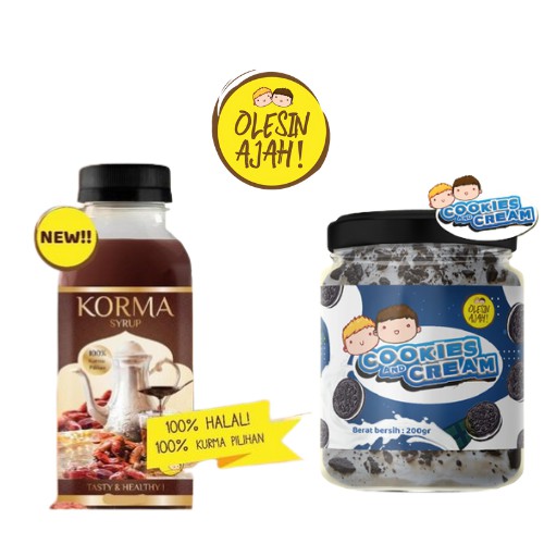 

Sirup Korma Kurma 325ml + Selai Olesinajah Cookies And Cream - Homemade