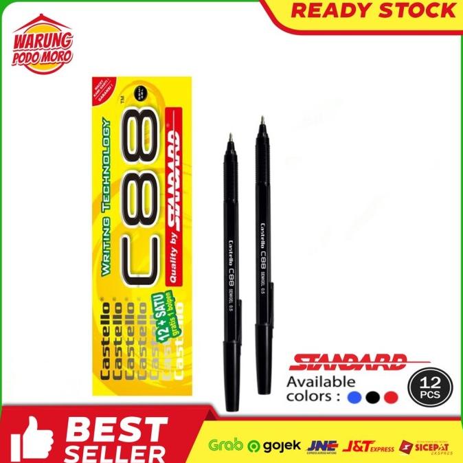 

(TERLARIS) PEN CASTELLO C88 ( 1 PACK ) ALAT TULIS SEKOLAH ALAT TULIS