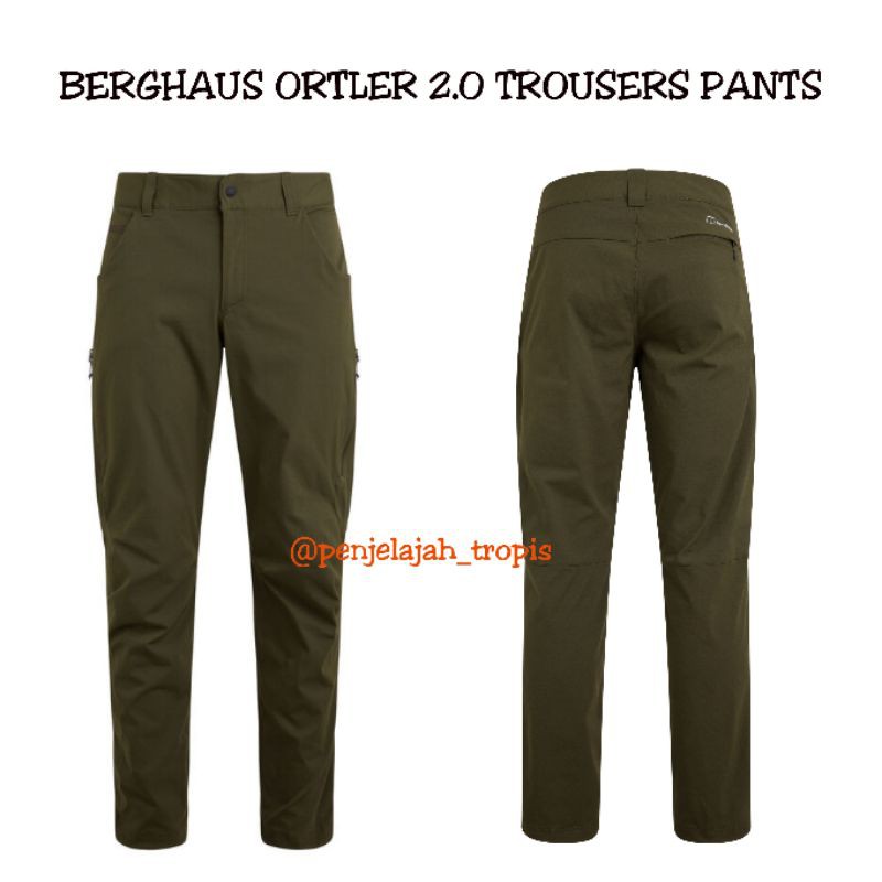 BERGHAUS ORTLER 2.0 TROUSERS PANTS ORIGINAL Celana Trekking Quickdry Celana gunung outdoor Hiking