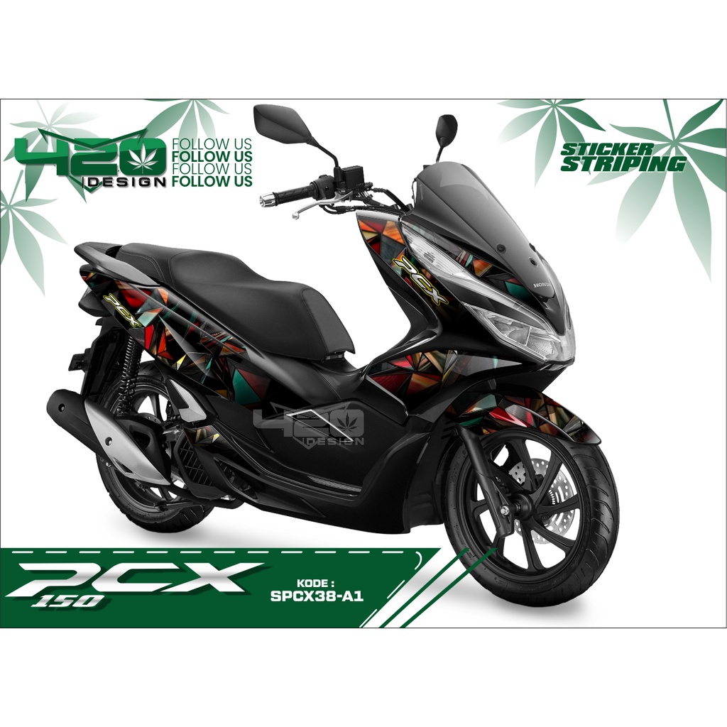 Semi Full Sticker PCX 150 Motif Unik Variasi/Custom Body List Honda PCX 150 New