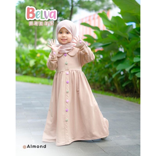 BELVA DRESS KIDS 7-8 TAHUN/DRESS MUSLIM ANAK PEREMPUAN/GAMIS ANAK TANGGUNG/DRESS SHAKILA/FASHION MUSLIM REMAJA/SHAHIA GAMIS ANAK/FAR MOSLEMSTORE