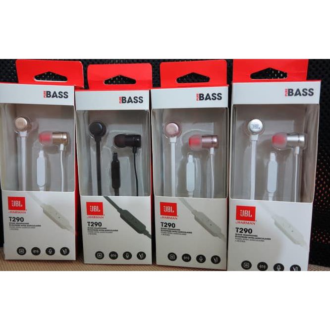 TOP HEADSET HEADPHONES JBL T290 IN EAR ALUMUNIUM ORIGINAL UANG KEMBALI - MERAH MUDA , D2M ...