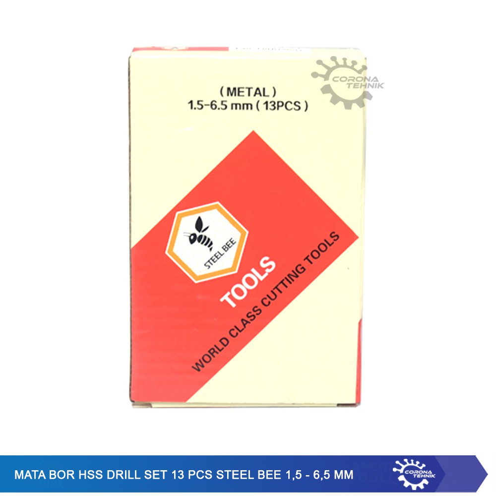 Mata Bor HSS Drill Set 13 Pcs Steel Bee 1,5 - 6,5 mm