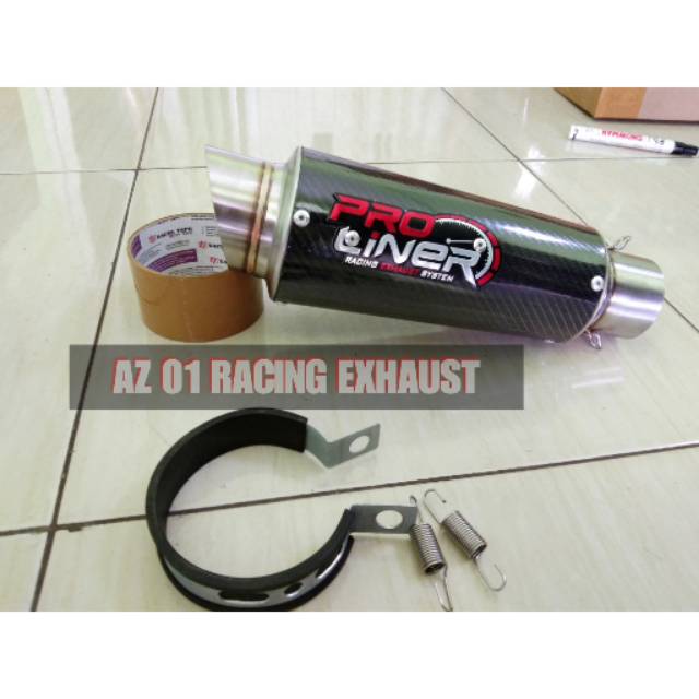 Silencer Proliner tr1 short knalpot proliner CARBON Stainlees silencer only