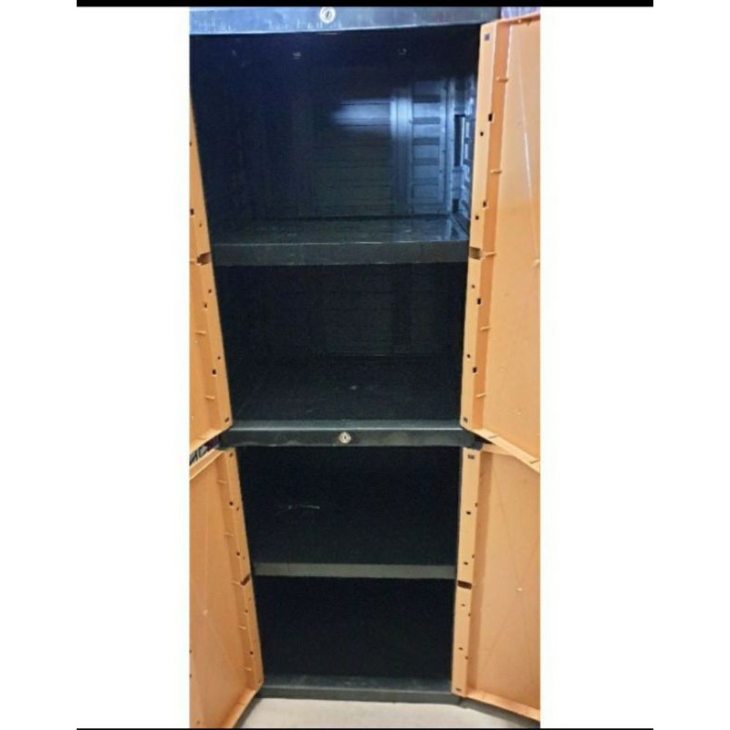 Lemari PLastik AQUOSE DIVA Super Mini + Kaca Susun 4 Full Kunci