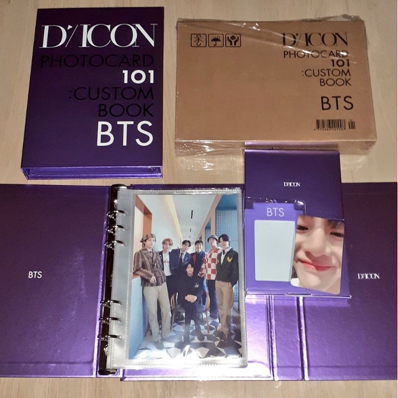 [NEW STOCK] BTS Official Dicon Photocard 101 custom book sharing goods Binder only + Postcard + Slee