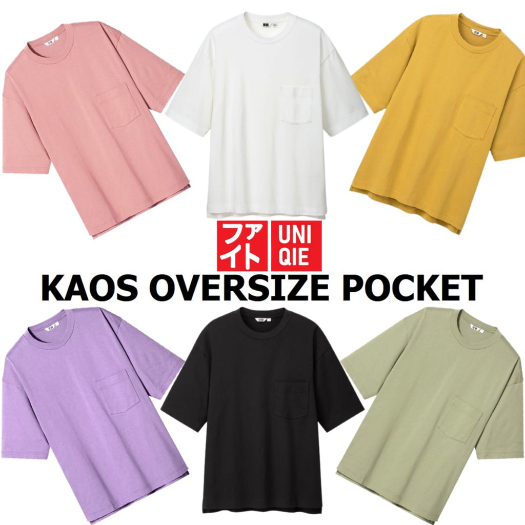 KAOS POLOS OVERSIZE POCKET COTTON COMBED 24s PRIA DAN WANITA