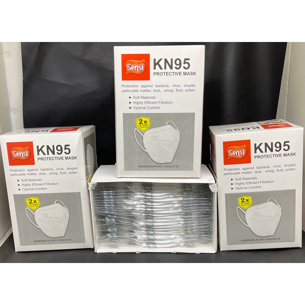 SENSI KN95 PROTECTIVE MASK 6PLY ISI 20PCS