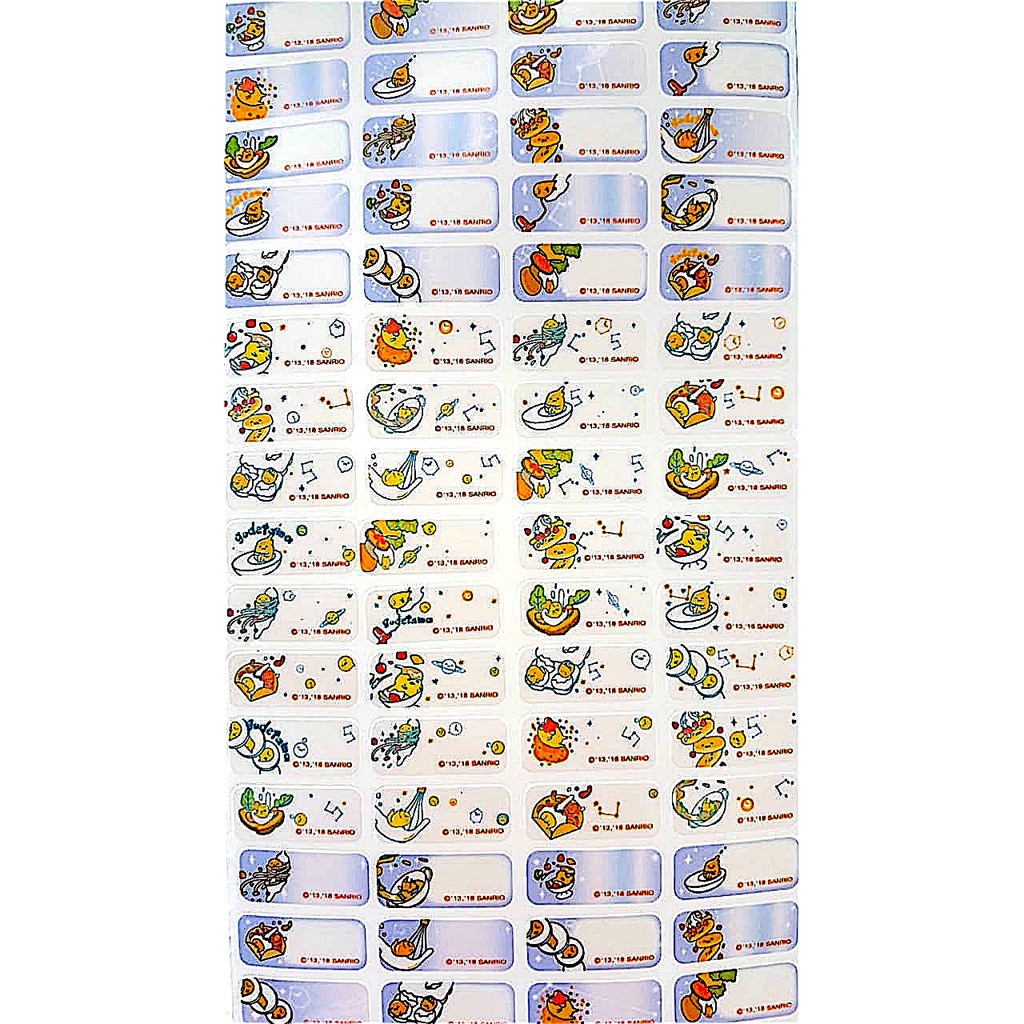

Label nama anti air stiker waterproof Premium Gudetama Ori