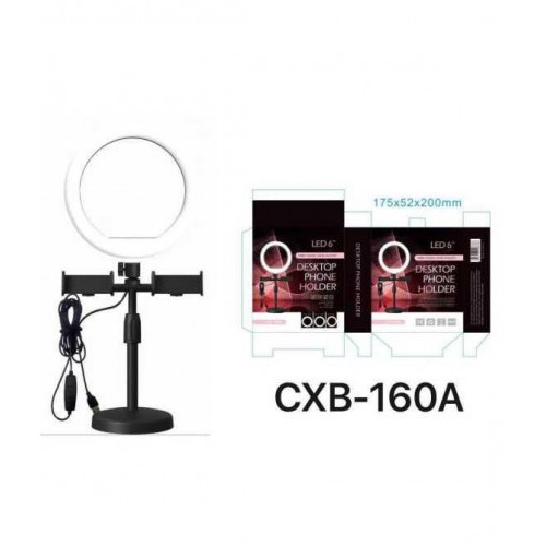 Ring Light  Fill LED 6Inch  CXB-160A Lampu Selfie With 2 holder H700p + Tripod 35 cm