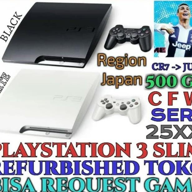 PS 3 SLIM CFW SERI 2500 HDD 500 GB FREE GAME PS3 25xx VERSI TERBARU